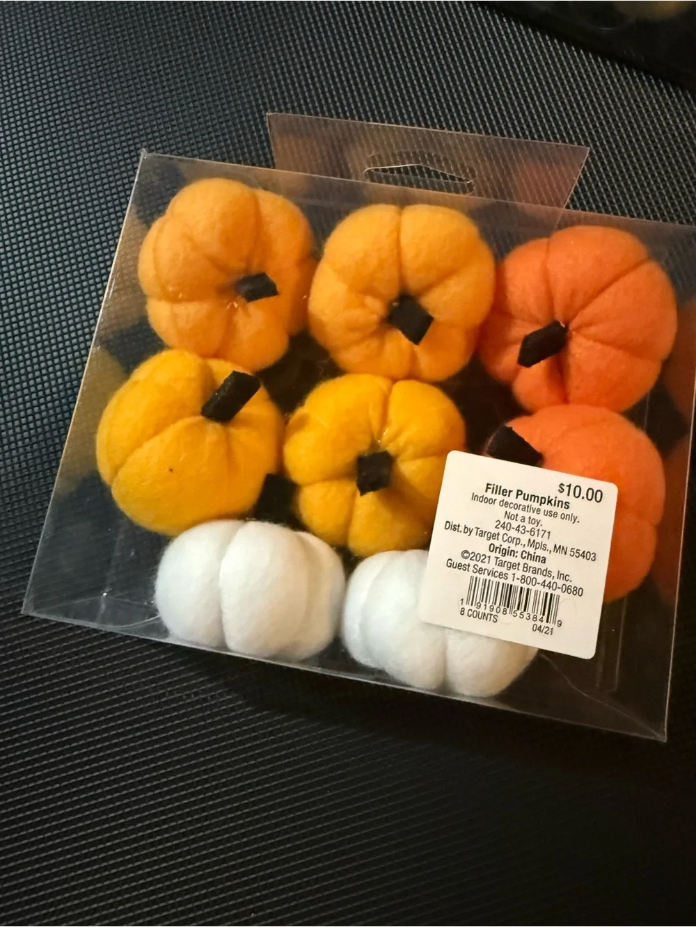 NEW Hobby Lobby Fall Felt Fillers Set (3 Packs) Pumpkin & Acorn Bowl Filler
